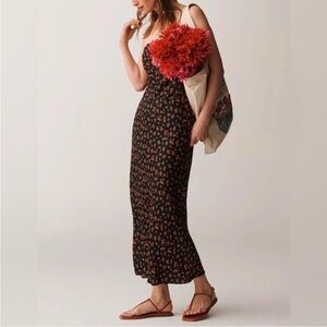 Anthropologie The Tilda Slip Dress strawberry print